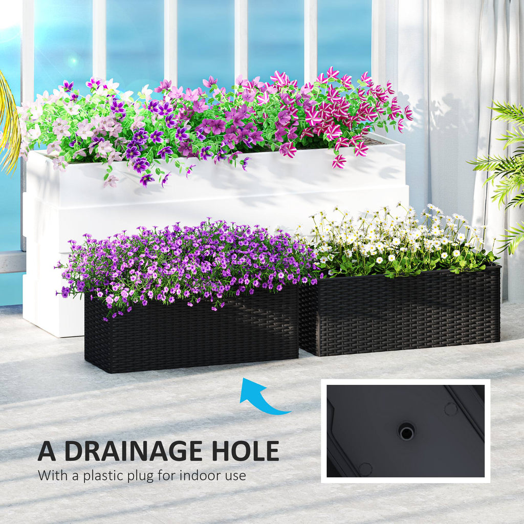 2-Pack Fence Hanging Planters with Drainage Holes