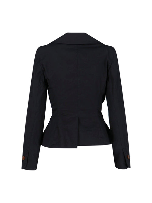 "Tartan" Monopetto Blazer – Black