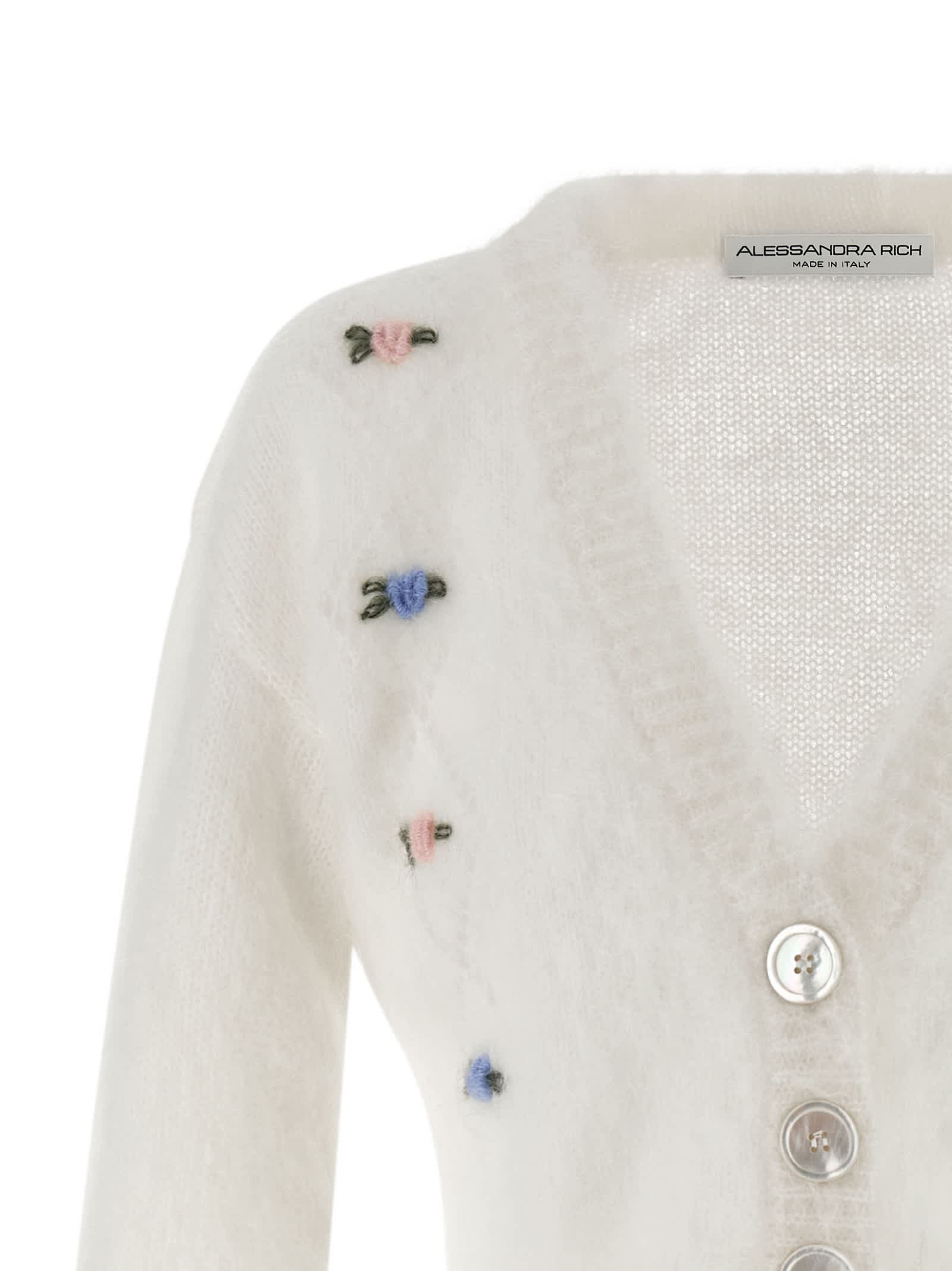 Alessandra Rich Women's Carded Mohair Cardigan