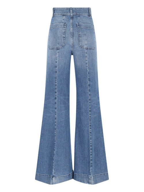 "Jane" Palazzo Jeans – Blue