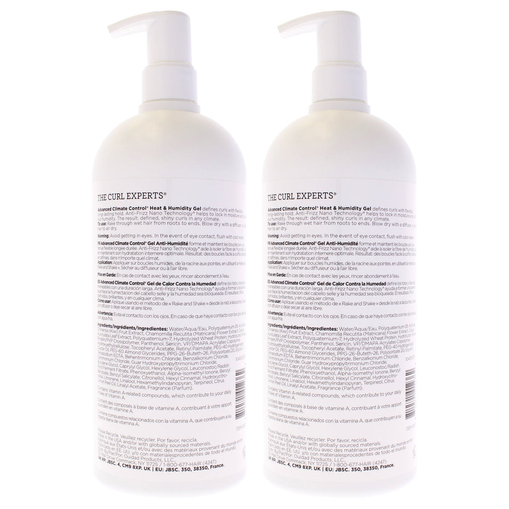 Advanced Climate Control Heat and Humidity Gel - Anti Frizz by Ouidad for Unisex - 33.8 oz Gel - Pack of 2