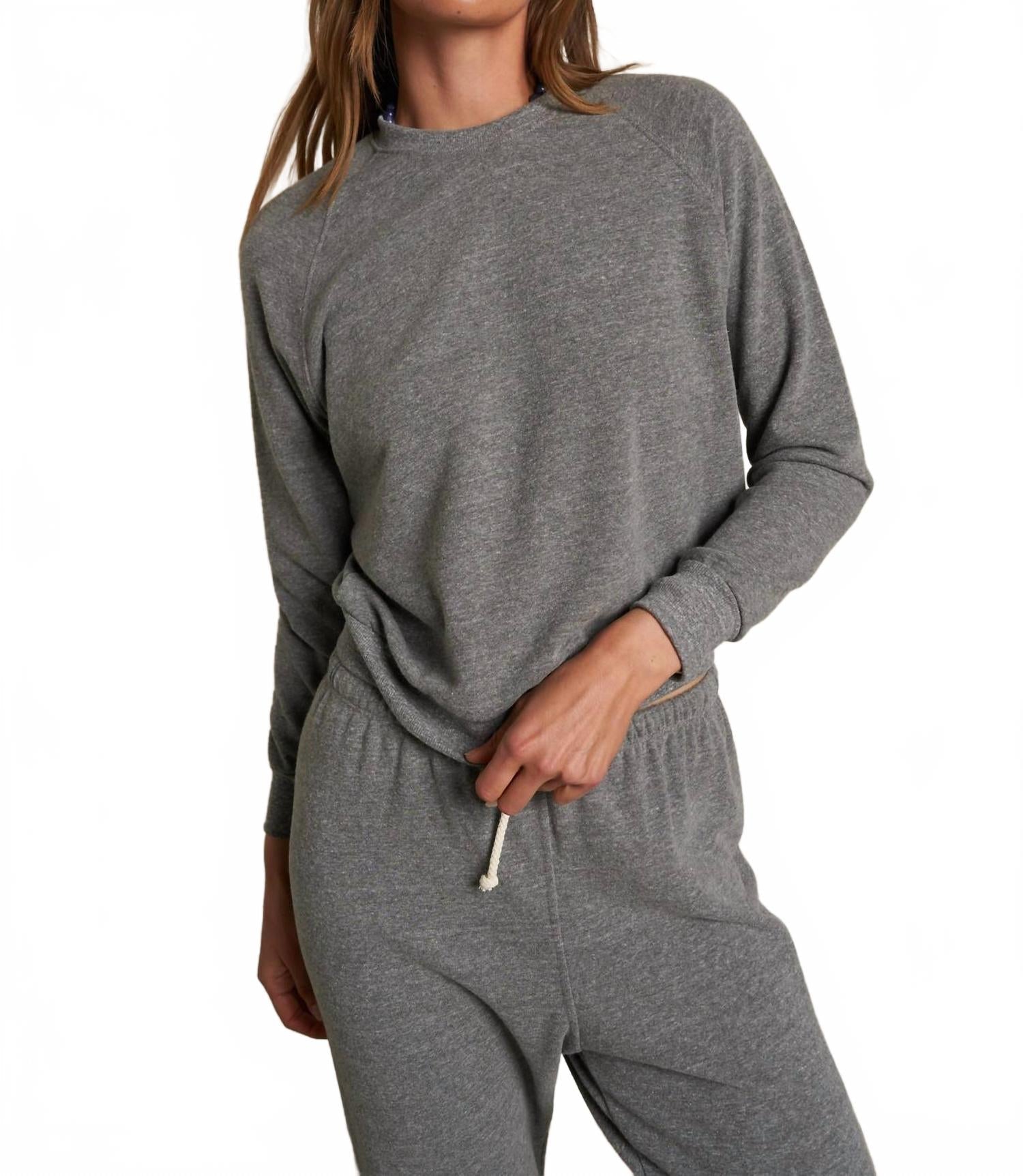 Alexi French Terry Sweatshirt In Dark Heather Grey