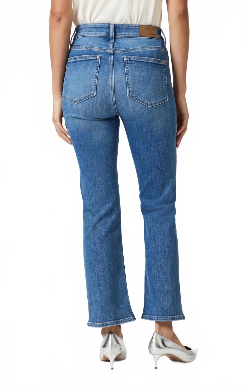 Anika Mid Cropped Denim Jeans In Blue