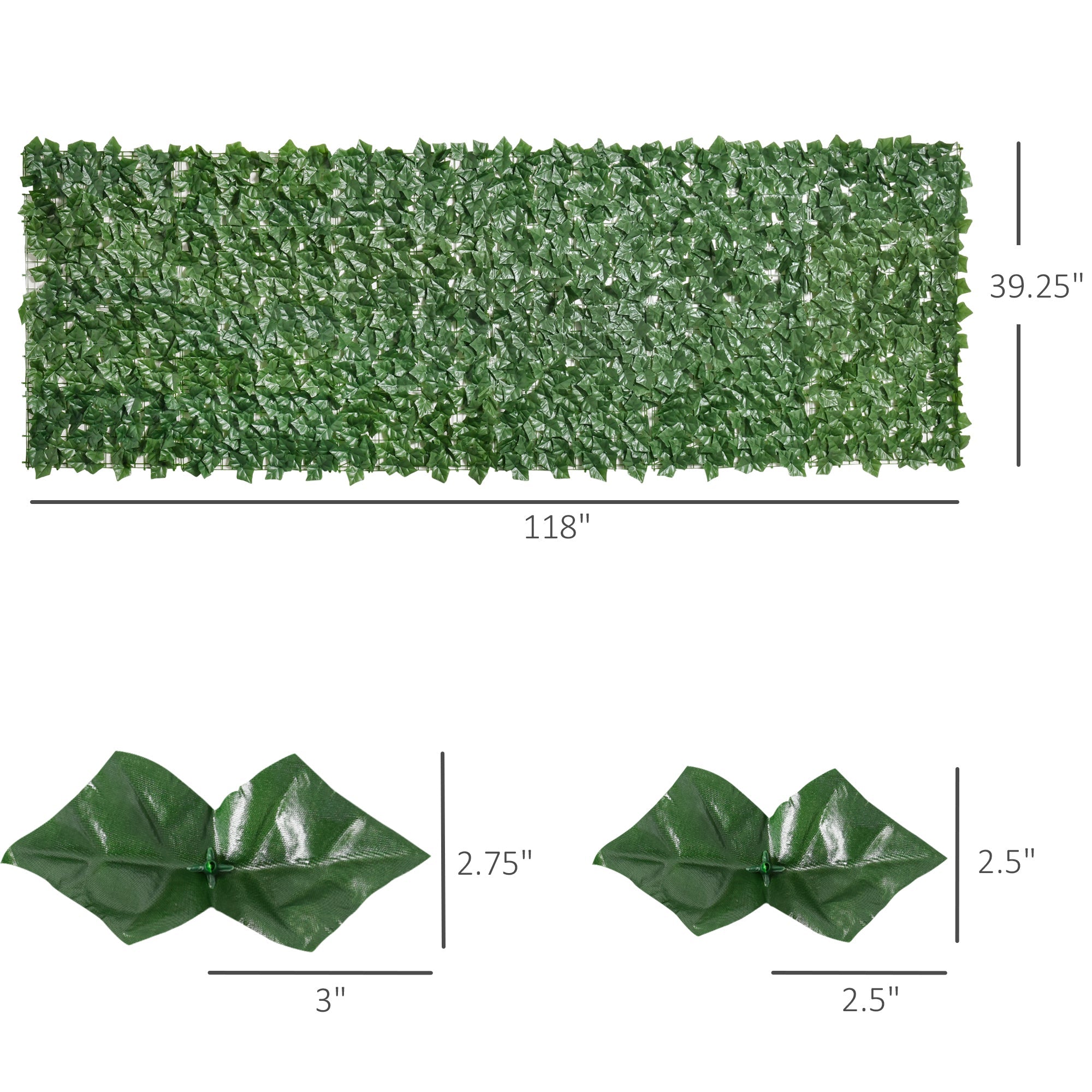 118" x 39" Decorative Grass Wall Panels for Walls & Fences