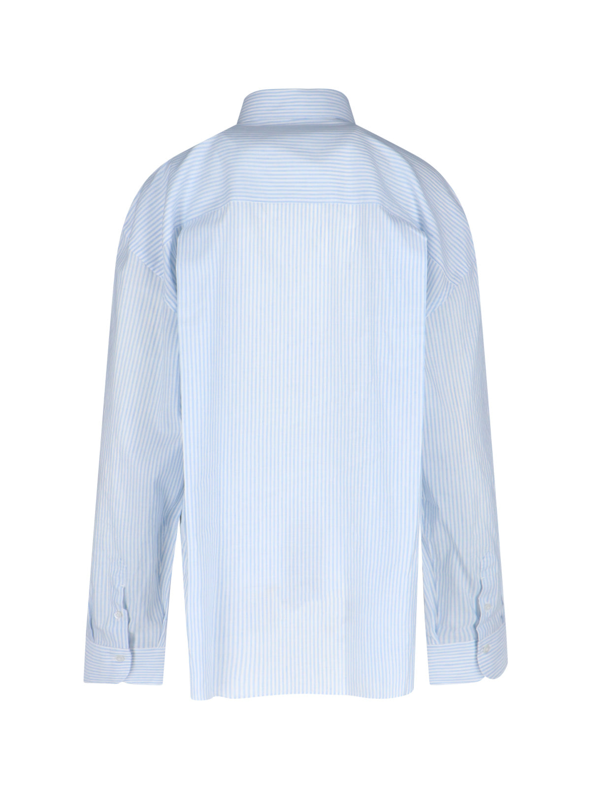 "Oriana" Striped Shirt – Light Blue