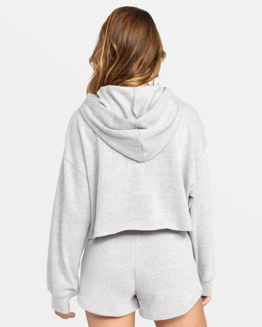 Afternoon Hike Crop Hoodie In Heritage Heather