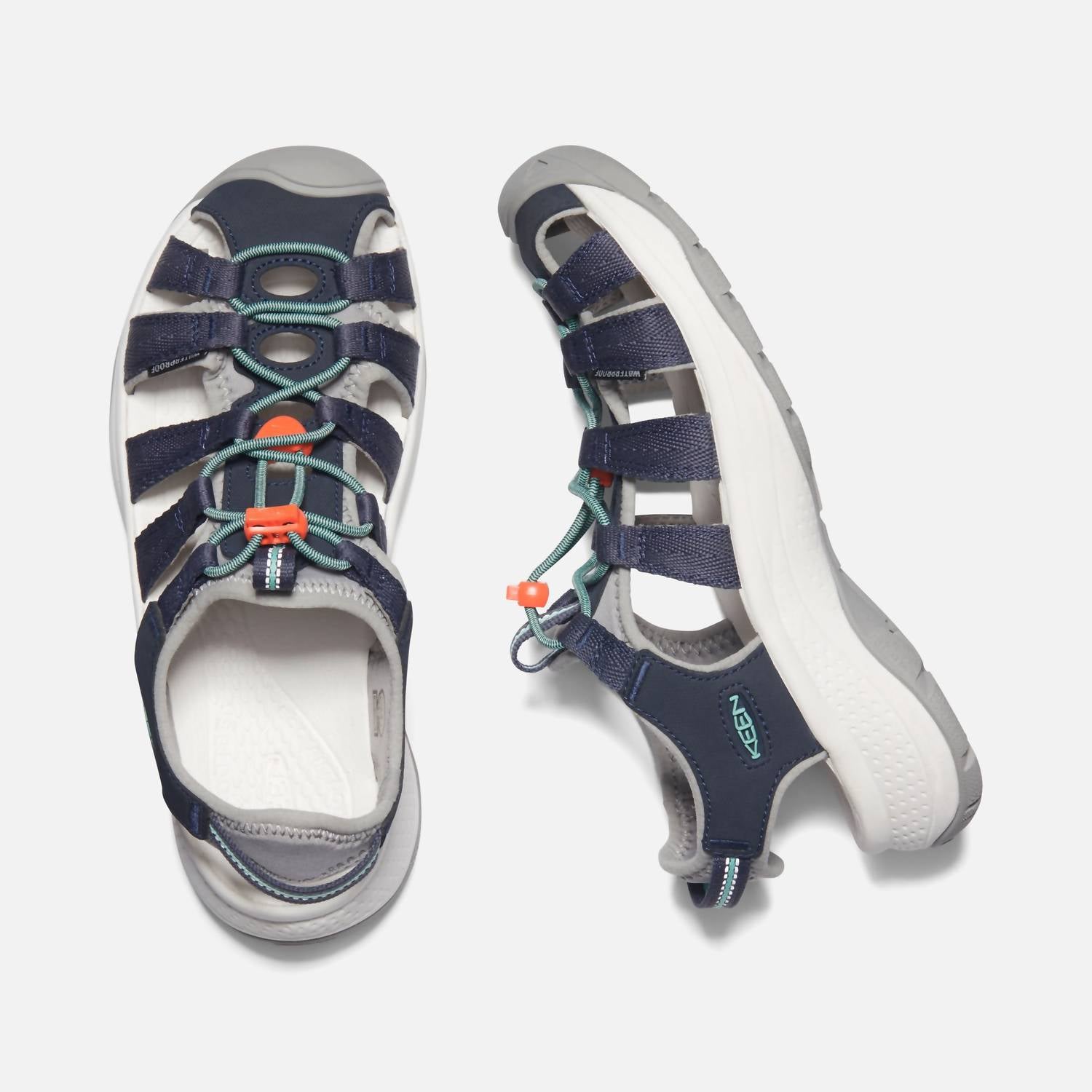 Astoria West Fisherwoman Sandal In Navy / Beveled Glass