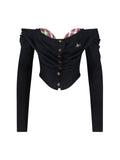 "Bea Corset" Cardigan – Black