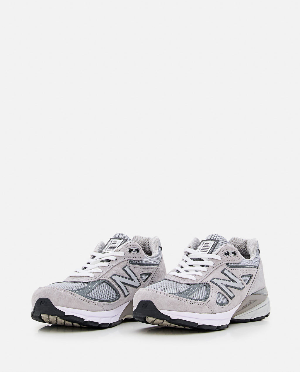 990 Grey Leather And Mesh Sneakers