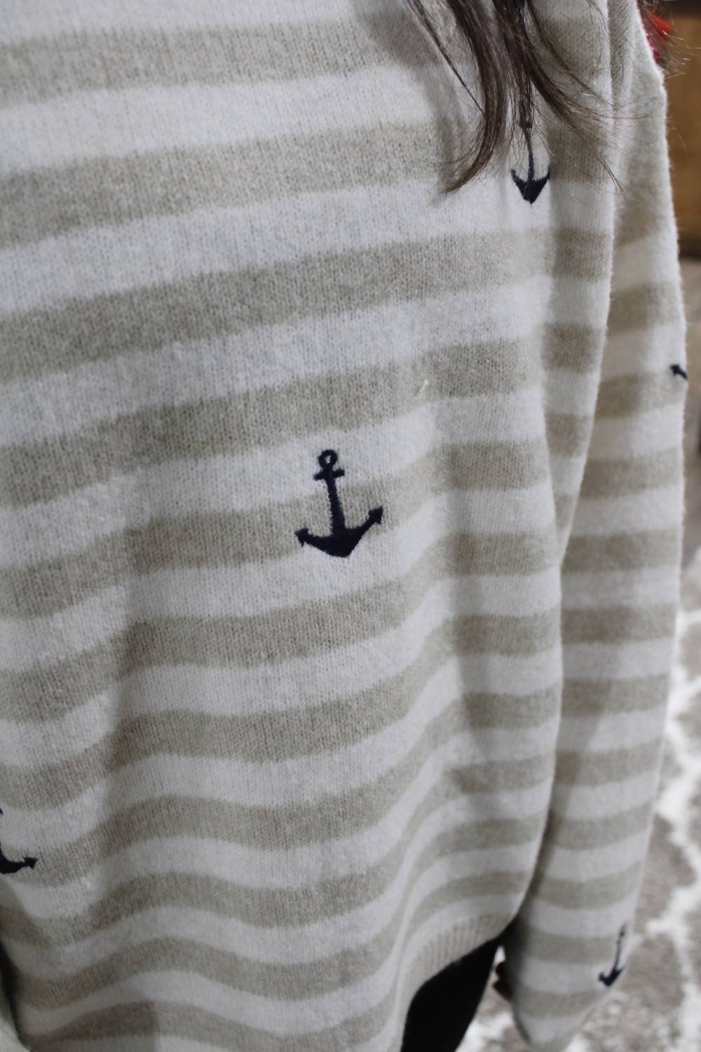 Anchor Sweater In Beige