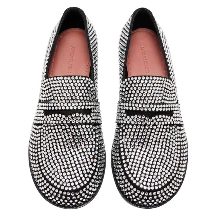 Amina Muaddi Tilda Crystal Loafers