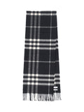 "Check" Cashmere Scarf – Black
