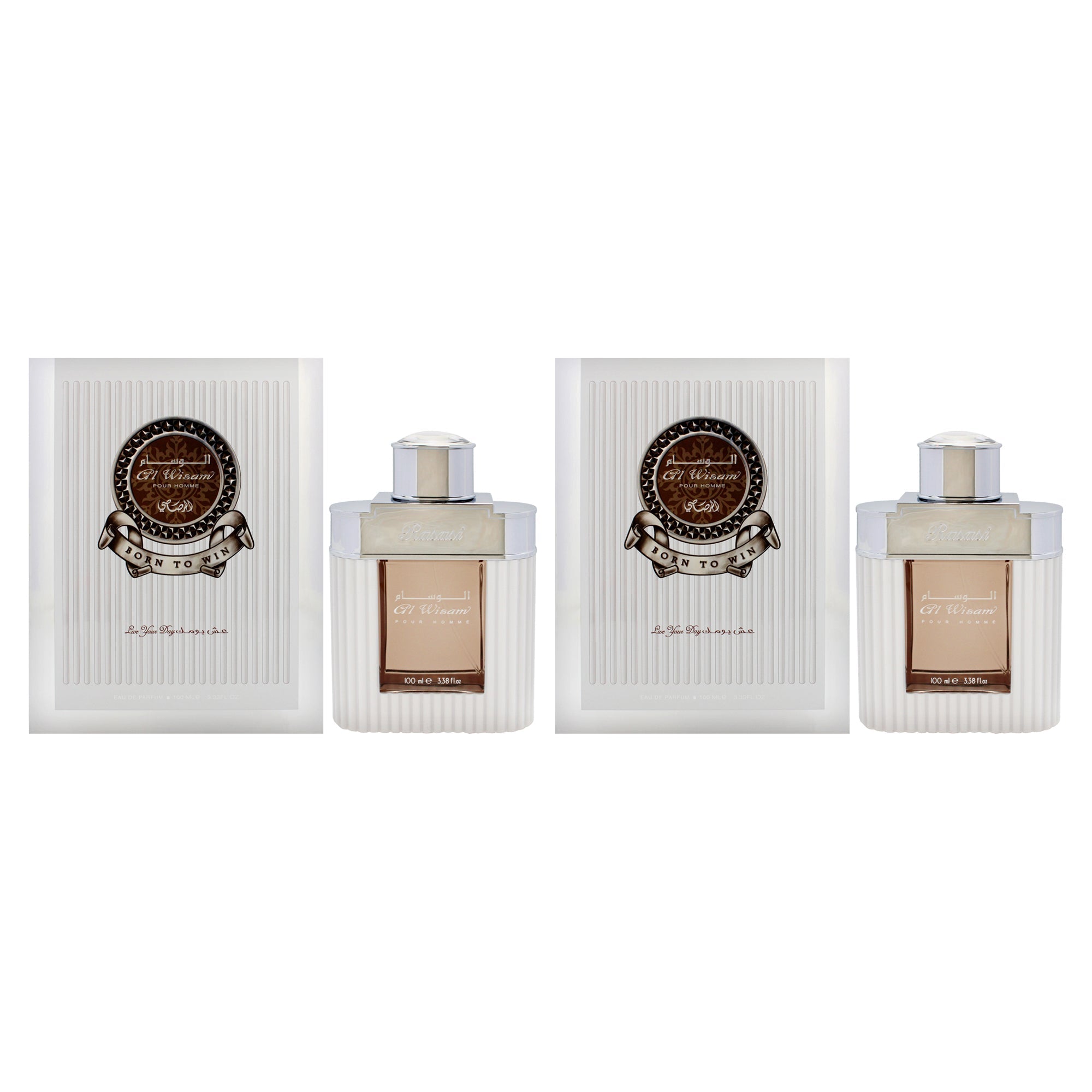 Al Wisam Born to Win by Rasasi for Men - 3.33 oz EDP Spray - Pack of 2