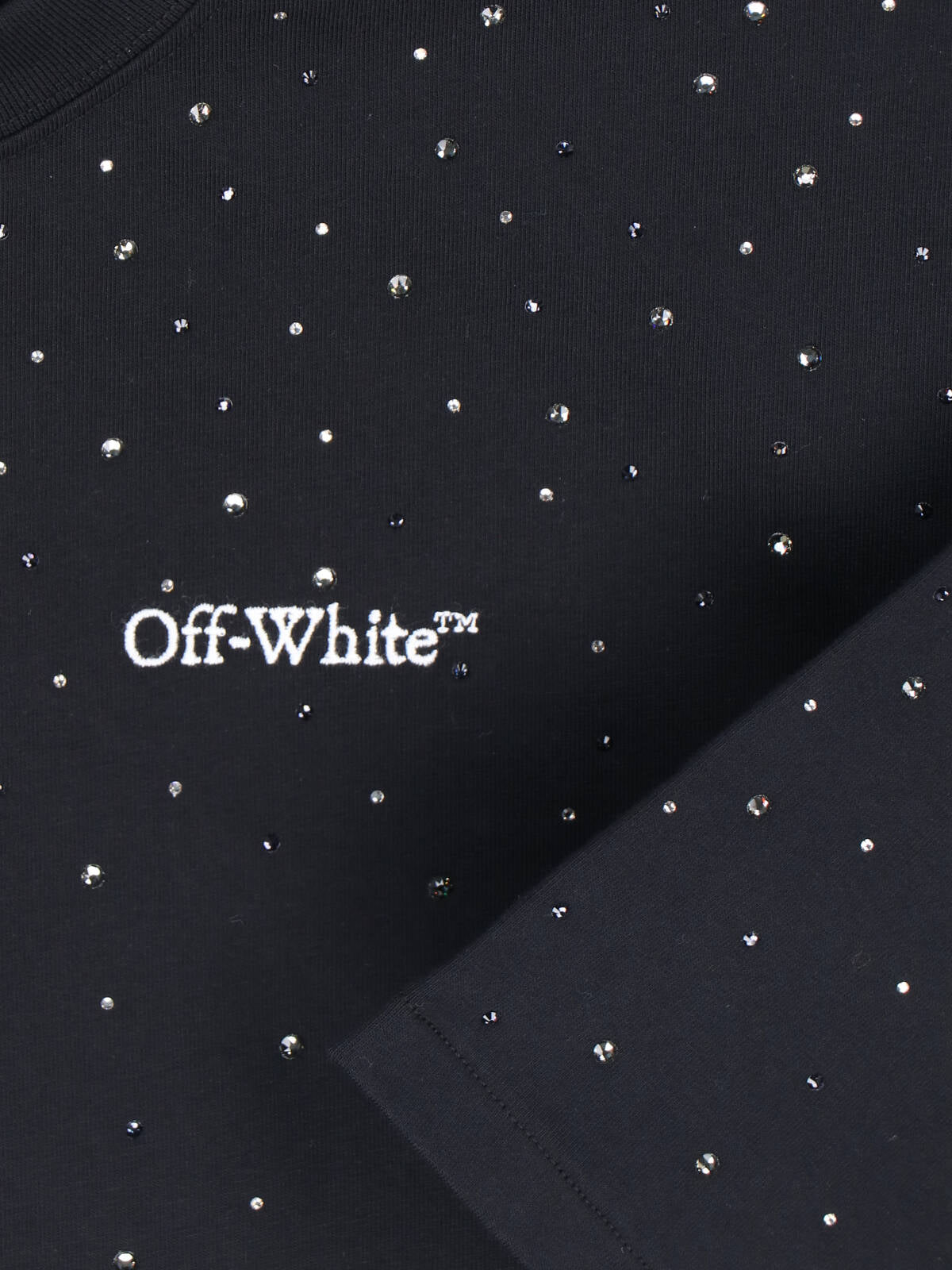"Logo Strass" T-Shirt – Black