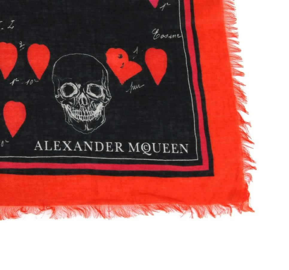 Alexander McQueen Women's Modal / Wool Petal Skull Shawl Scarf