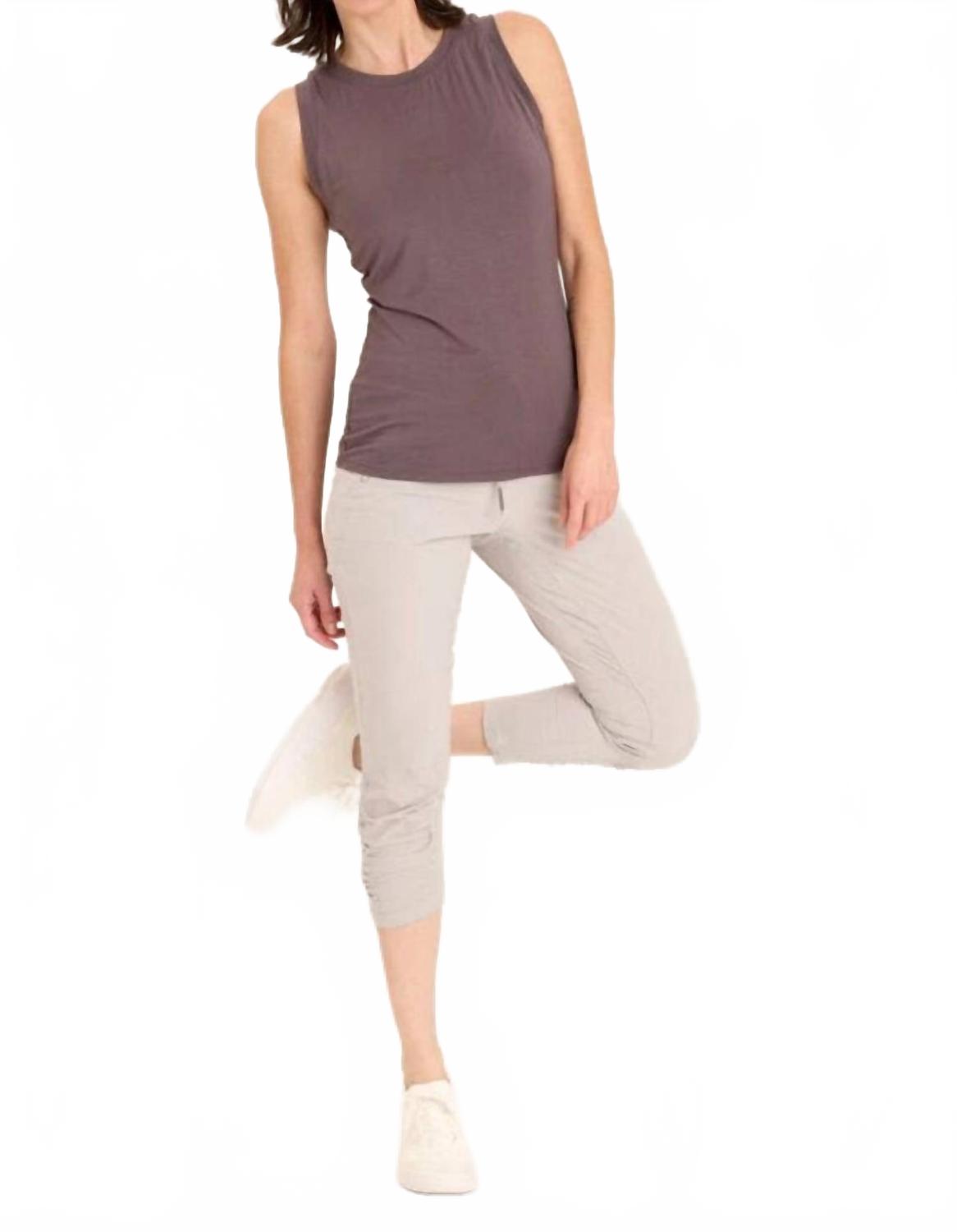 Aksana Whisper Stretch Ruched Slim Pant In Arctic