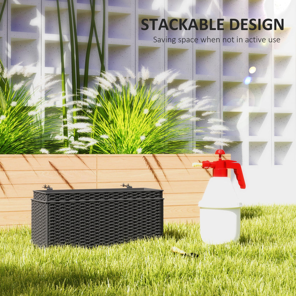 2-Pack Fence Hanging Planters with Drainage Holes