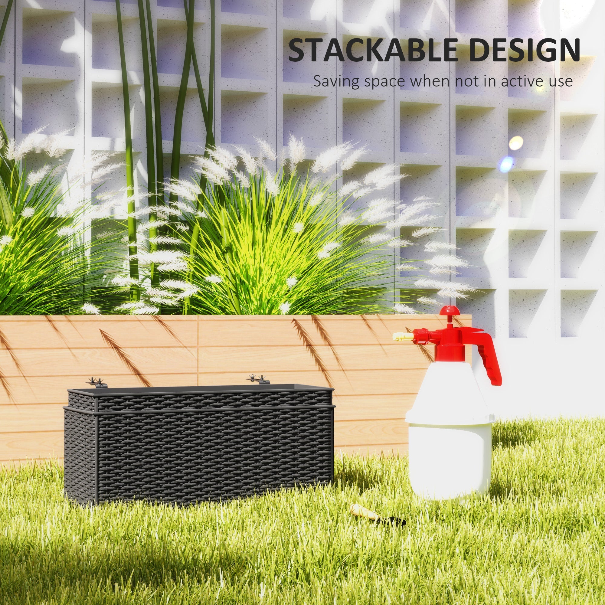2-Pack Fence Hanging Planters with Drainage Holes