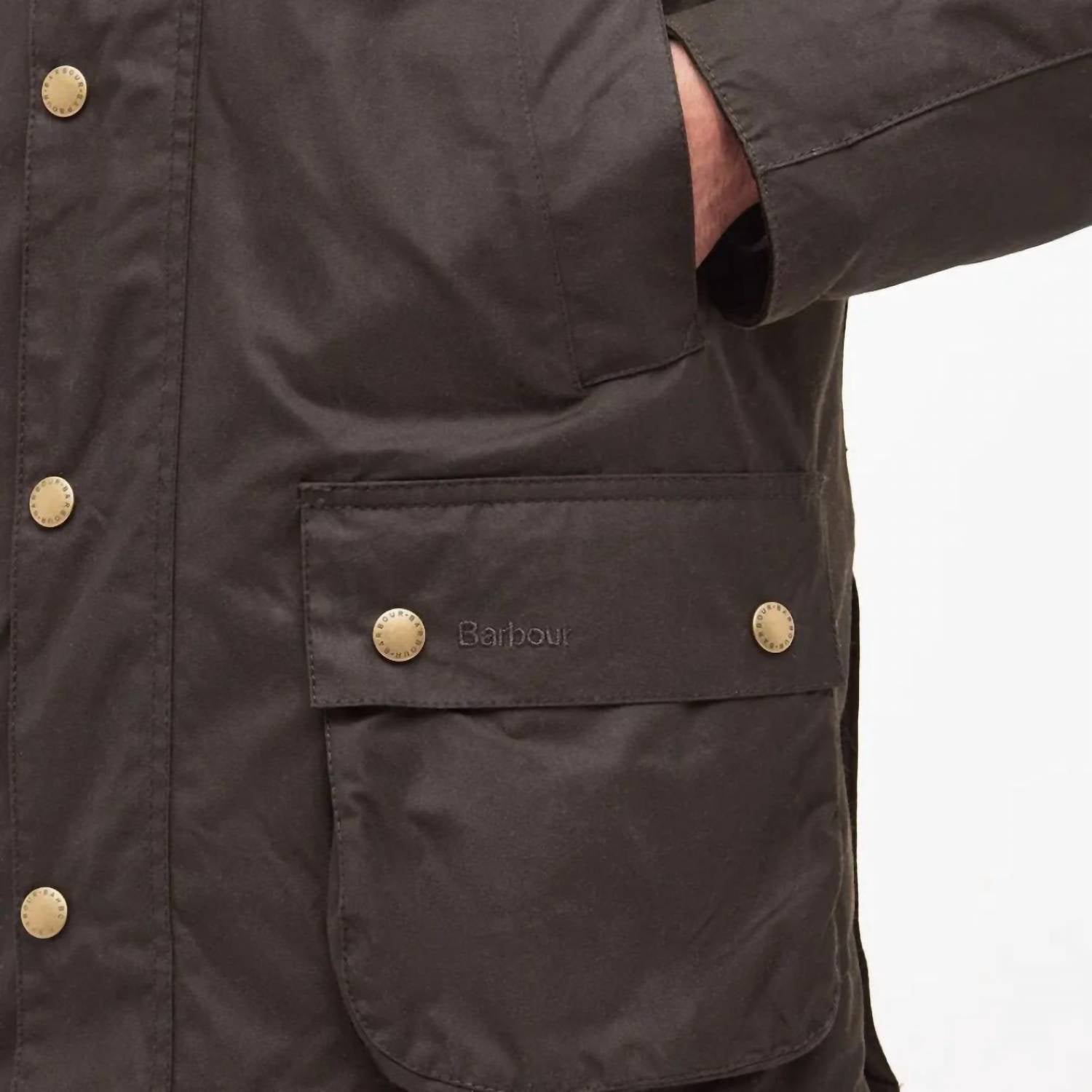 Ashby Waxed Jacket In Olive