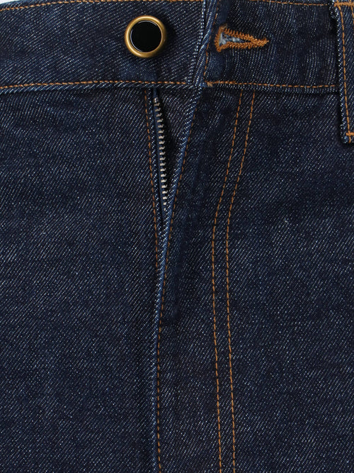 "Delina" Straight Jeans – Dark Blue