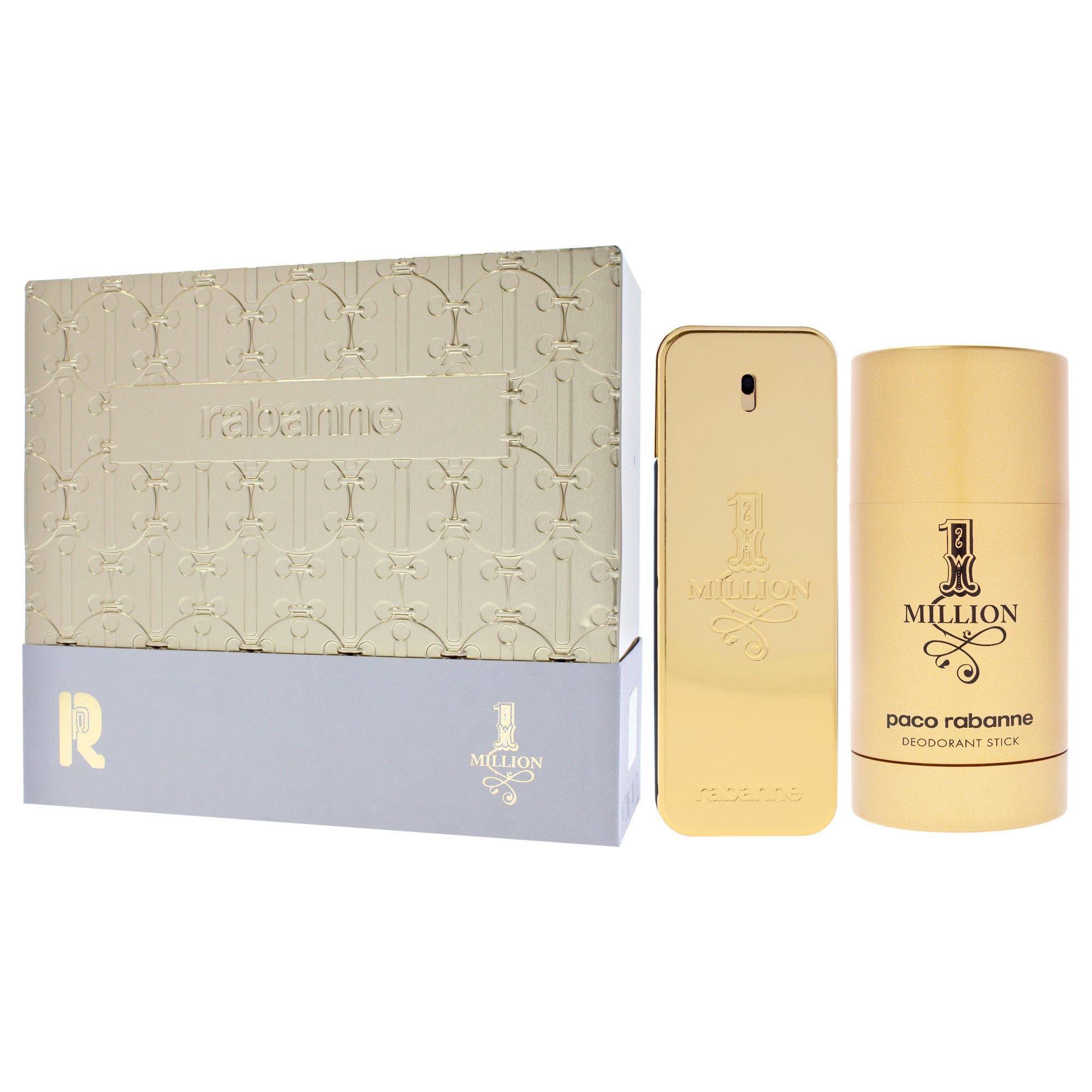 1 Million by Paco Rabanne for Men - 2 Pc Gift Set 3.4oz EDT Spray, 2.3oz Deodorant Stick