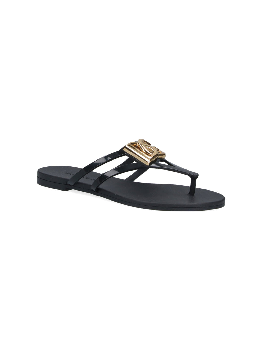 "Dg" Flip-Flop Sandals – Black