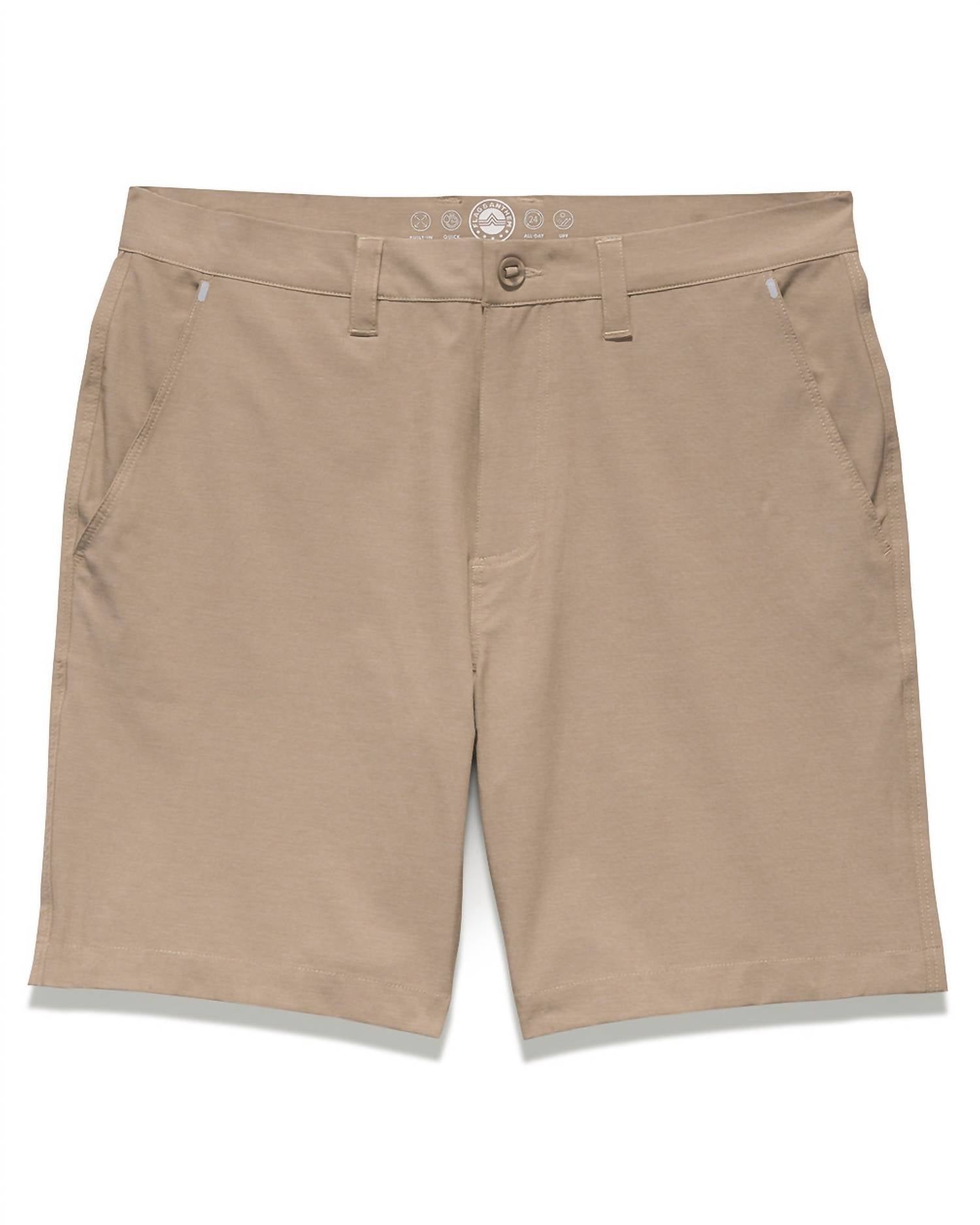 Any Wear Hybrid Performance Short In Khaki