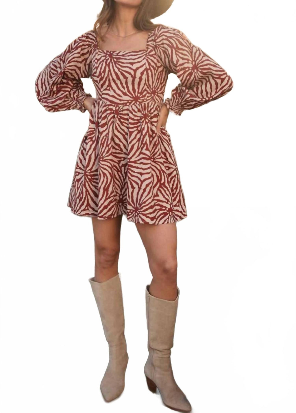 Ambre Mini Dress In Red