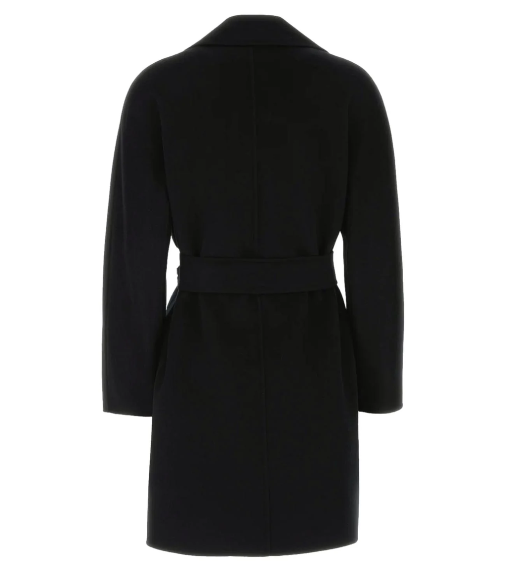 Ajaccio Black Coat With Classic Design