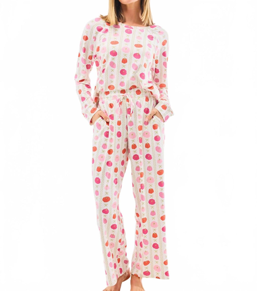 Annie Pajama Pants Set In Little Pumpkin