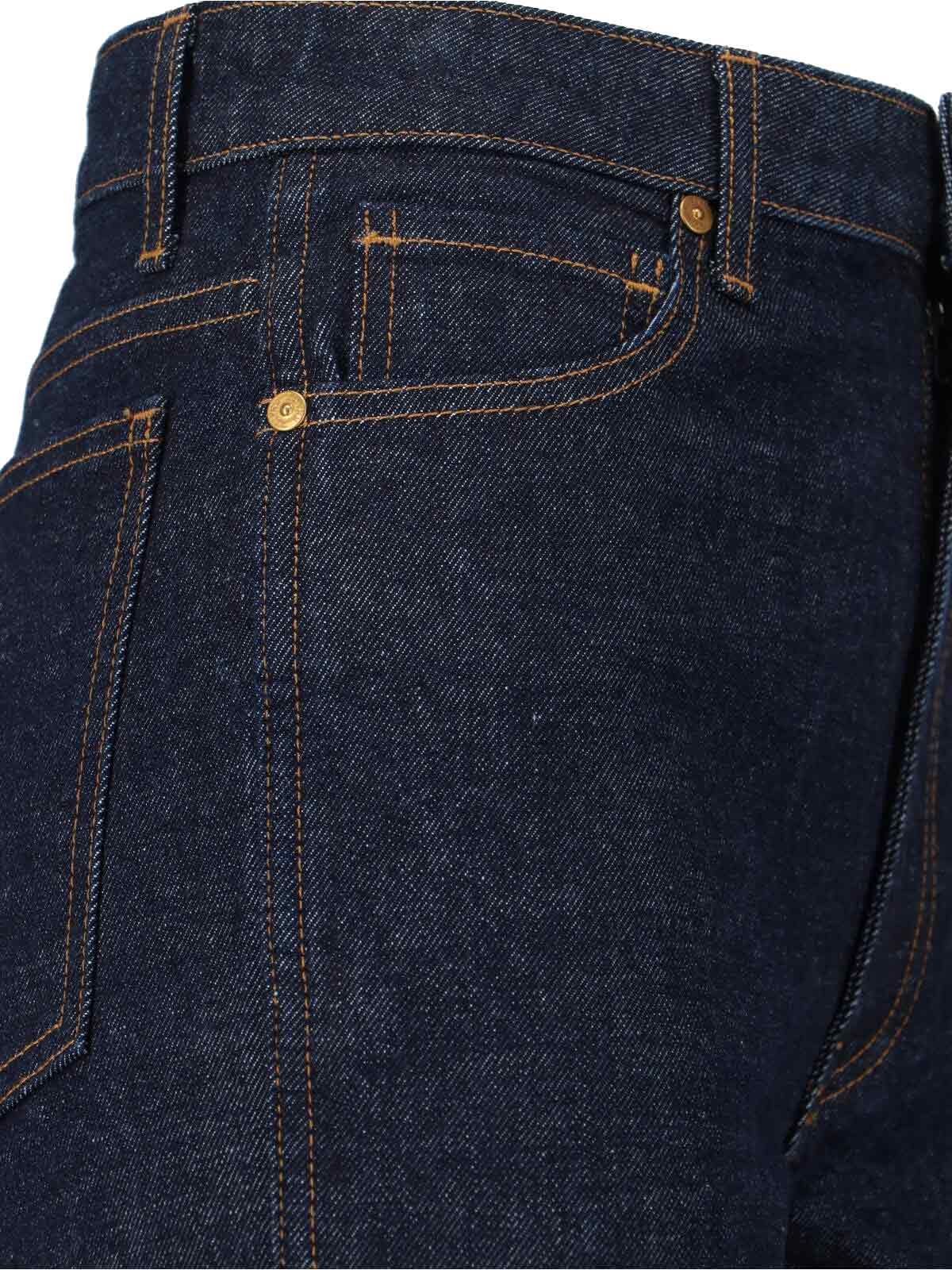 "Delina" Straight Jeans – Dark Blue