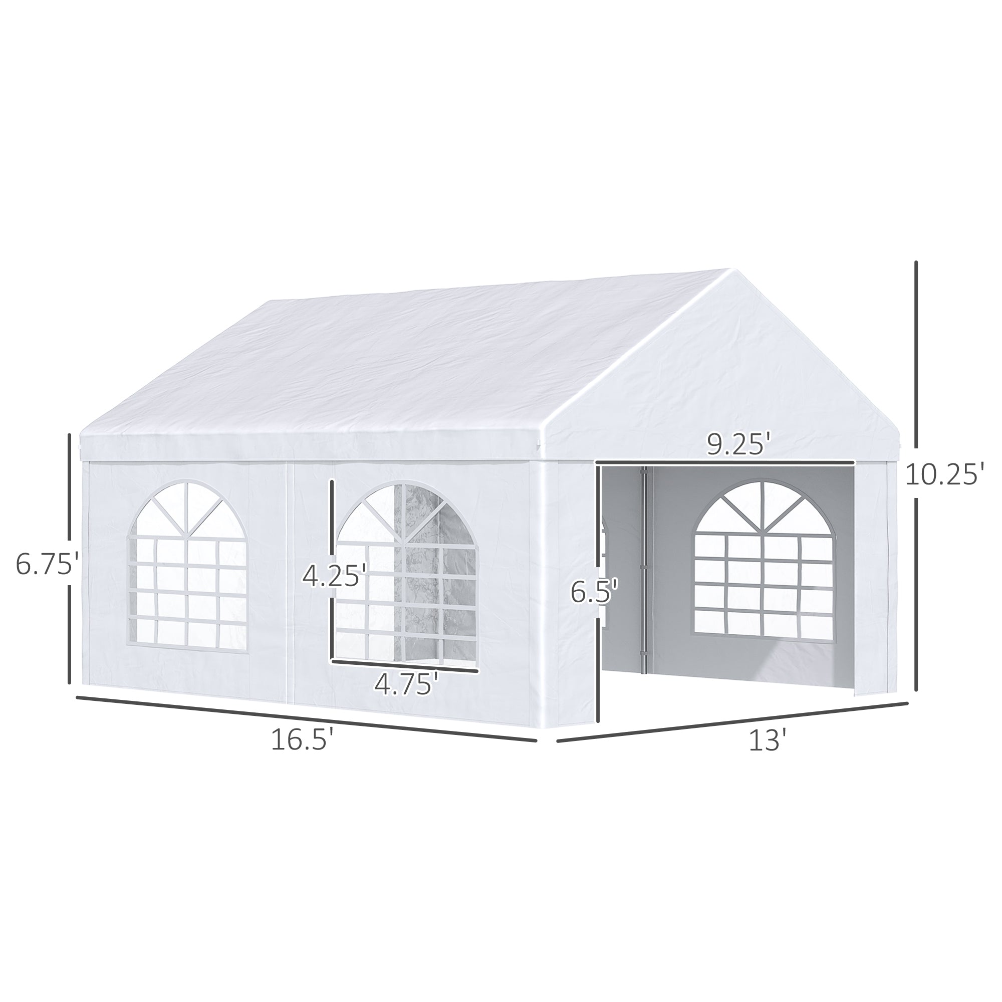 13' x 16.5' Waterproof Canopy Tent for Parties