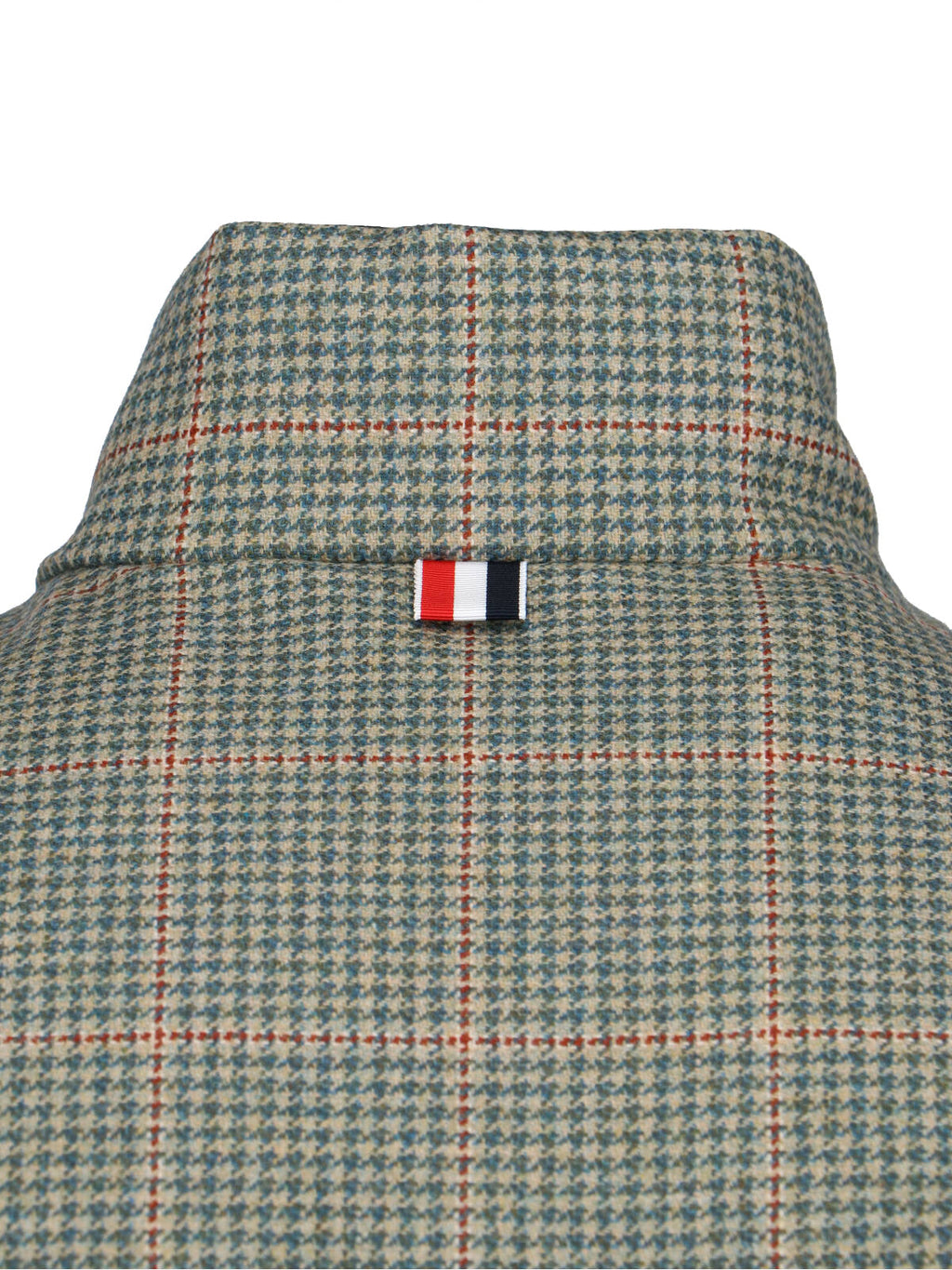 "Houndstooth Reversible" Down Jacket – Green/Black