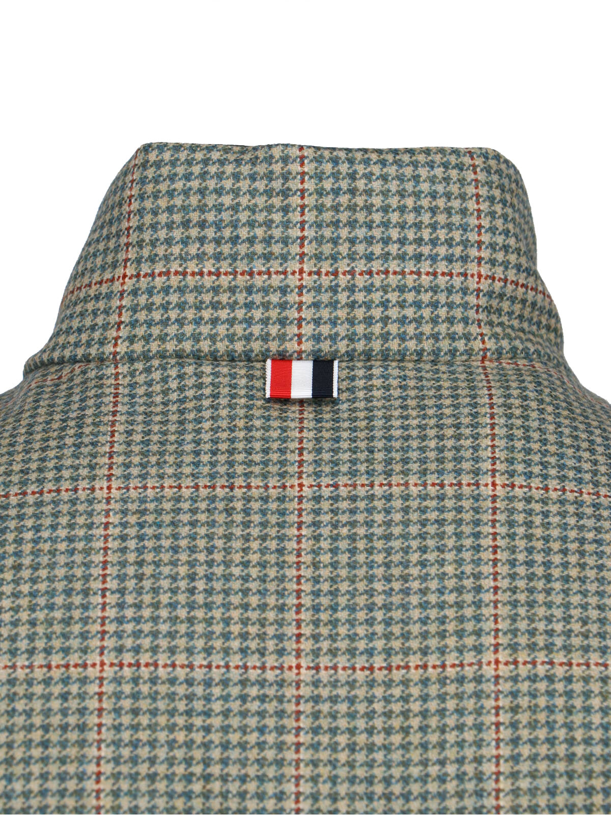 "Houndstooth Reversible" Down Jacket – Green/Black