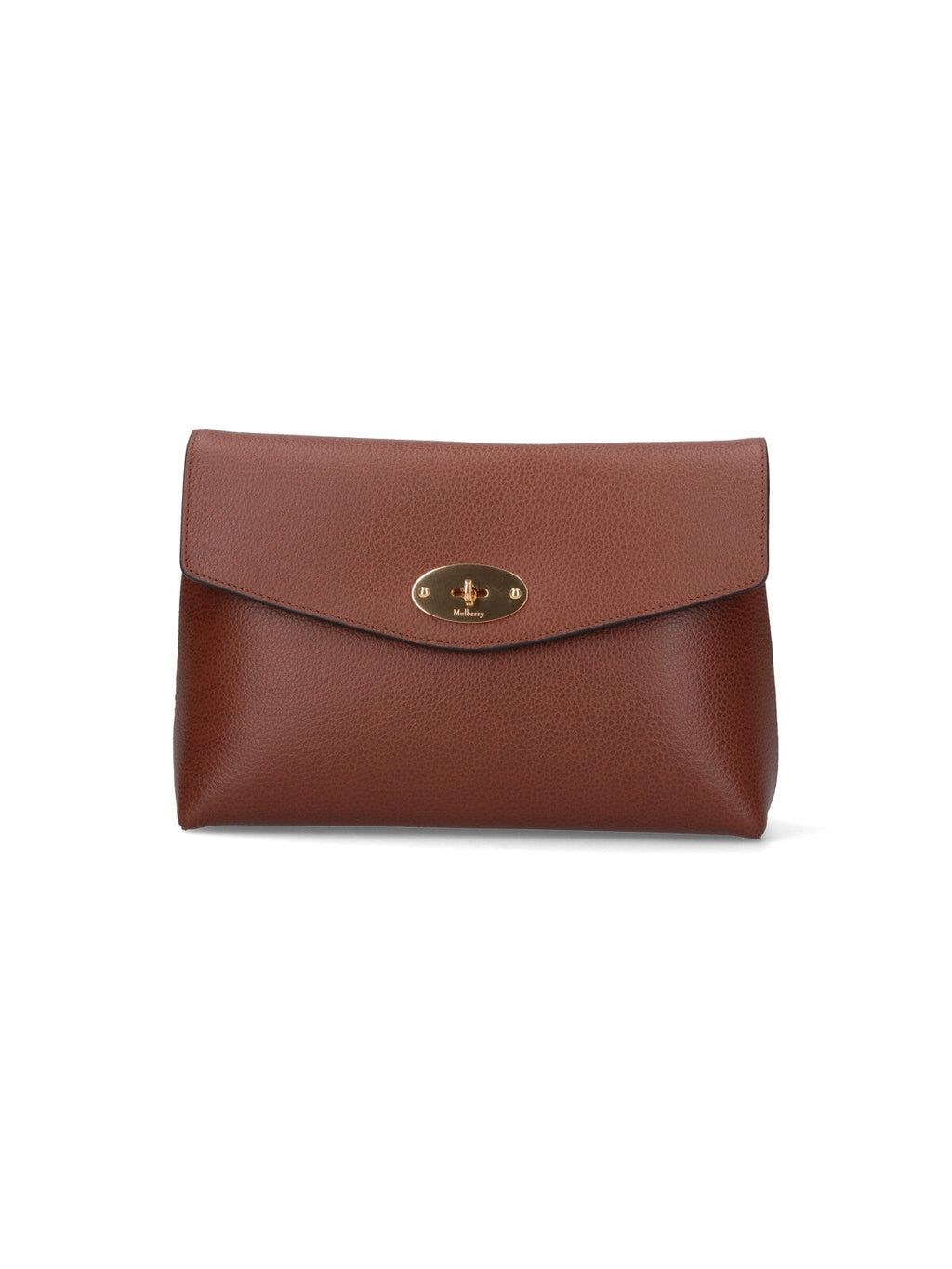 "Darley" Make-Up Pouch In Brown Calfskin