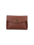 "Darley" Make-Up Pouch In Brown Calfskin