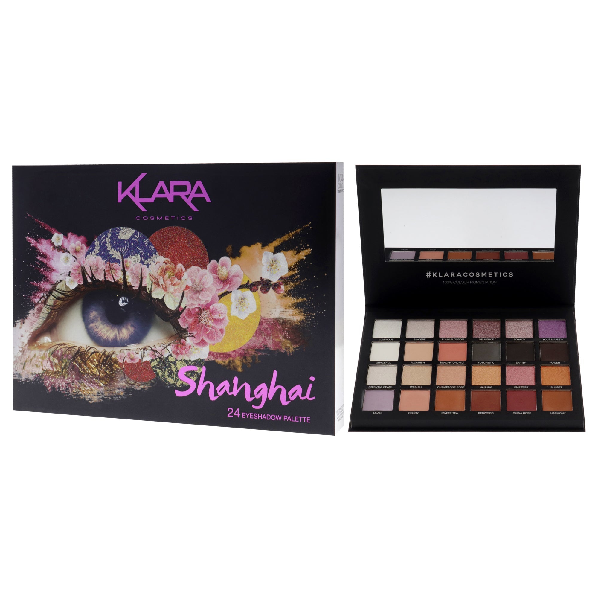 24 Eyeshadow Palette - Shanghai by Klara for Women - 1.68 oz Eye Shadow