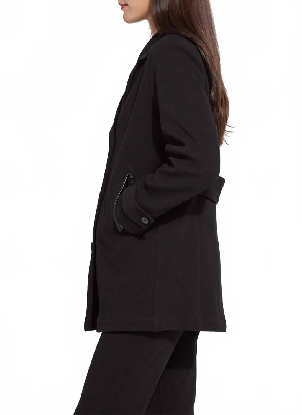 Alma Cavalry Peacoat In Black