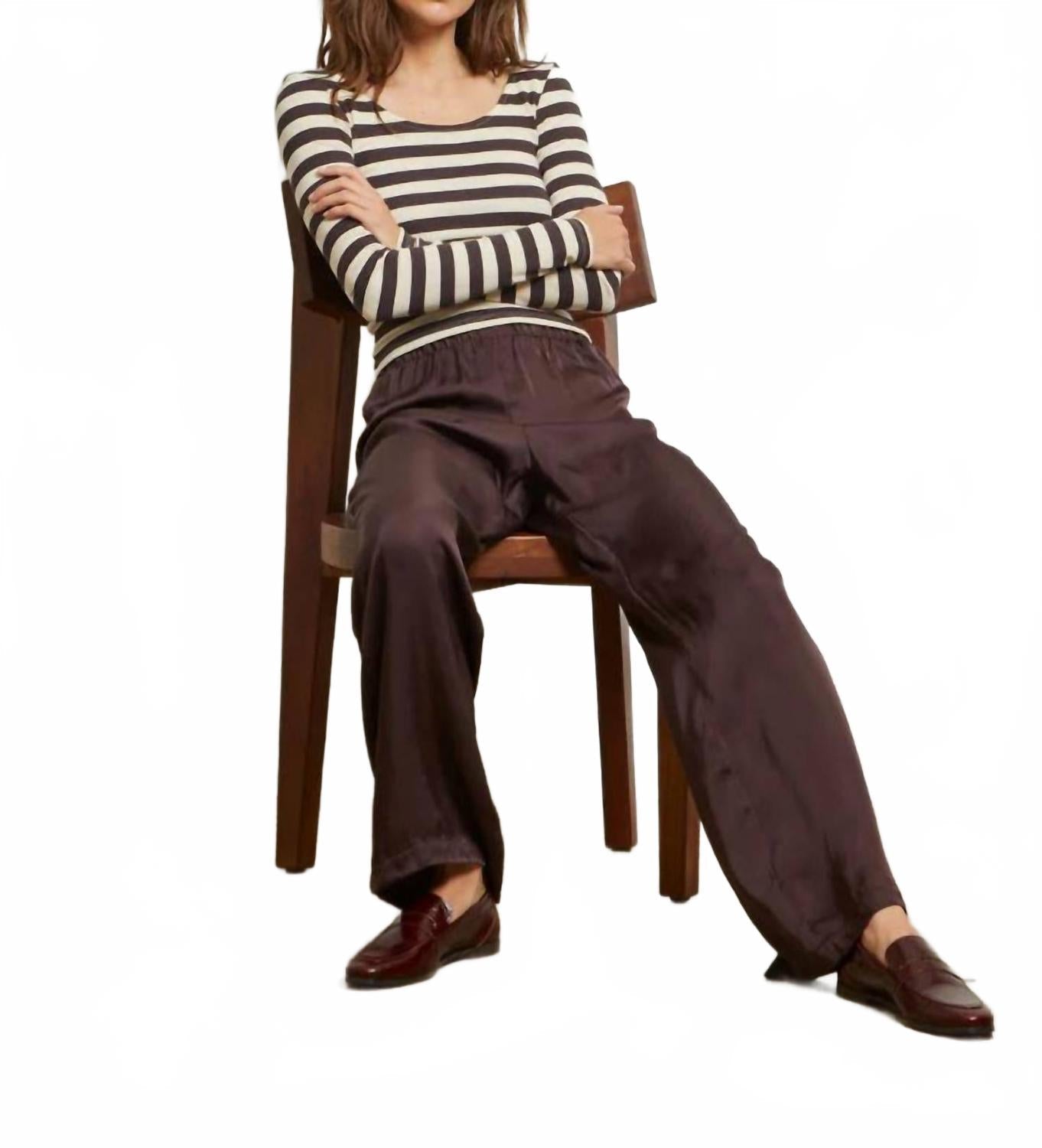 Anya Long Sleeve Top In Stripe