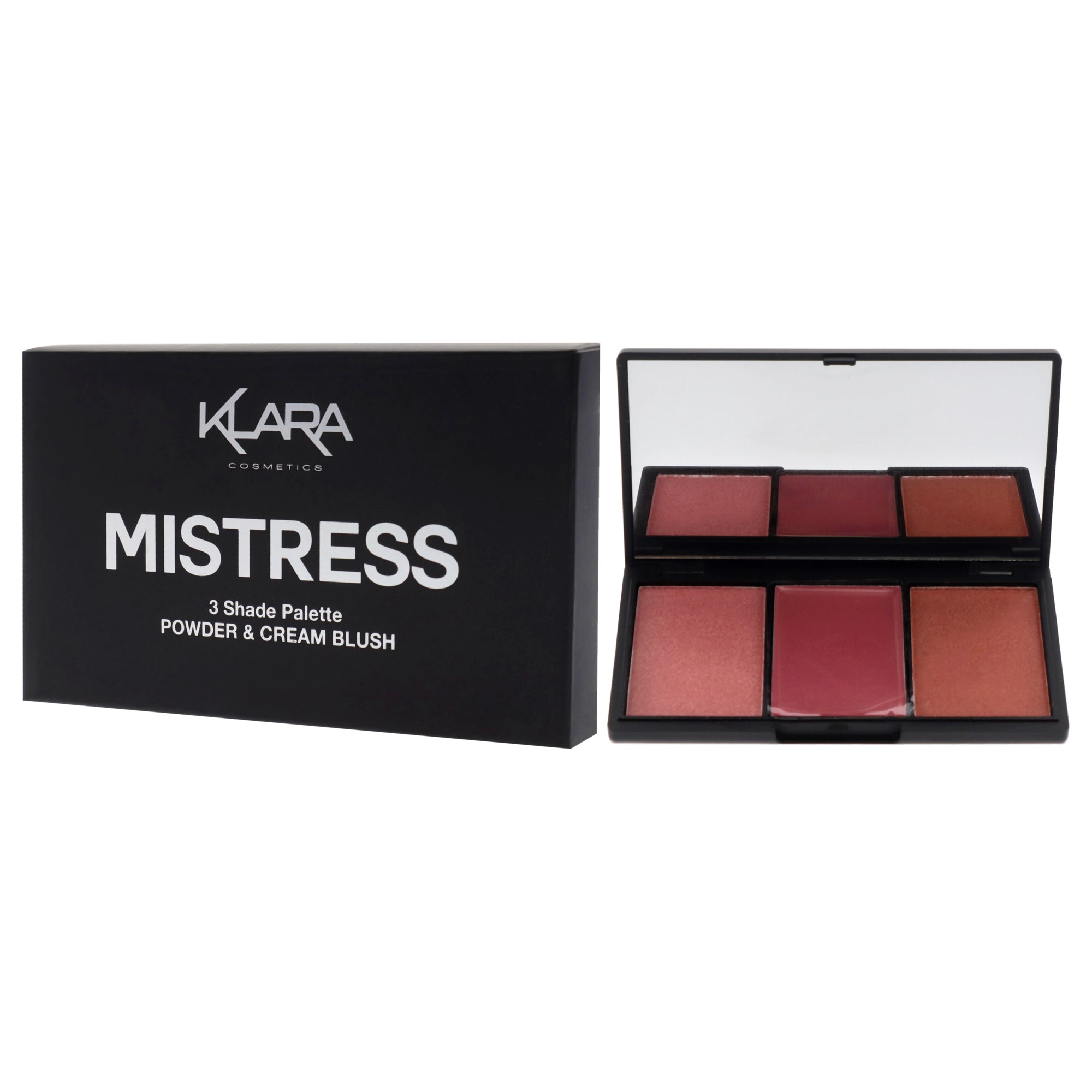 3 Shade Palette Powder and Cream Blush - Mistress by Klara for Women - 0.35 oz Makeup