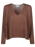 Airy Knit Top with V-Neckline
