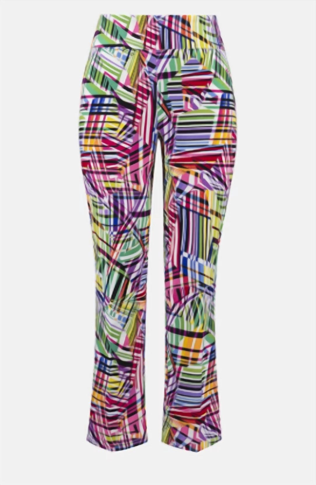 Abstract Graphic Summer Trousers In Multi