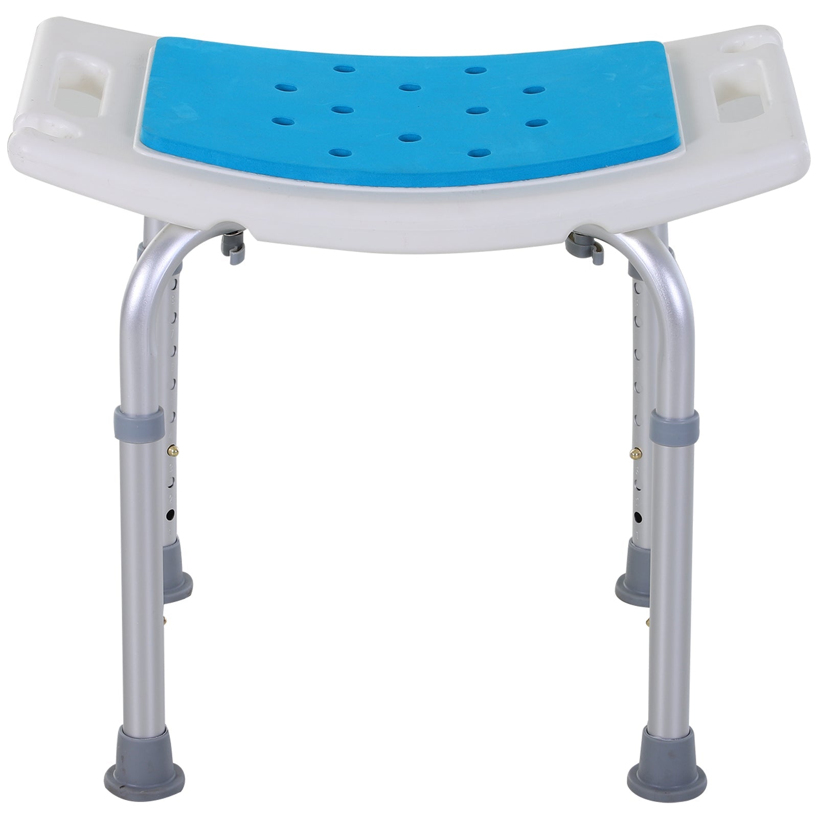 Adjustable Aluminum Shower Stool with Non-Slip Feet