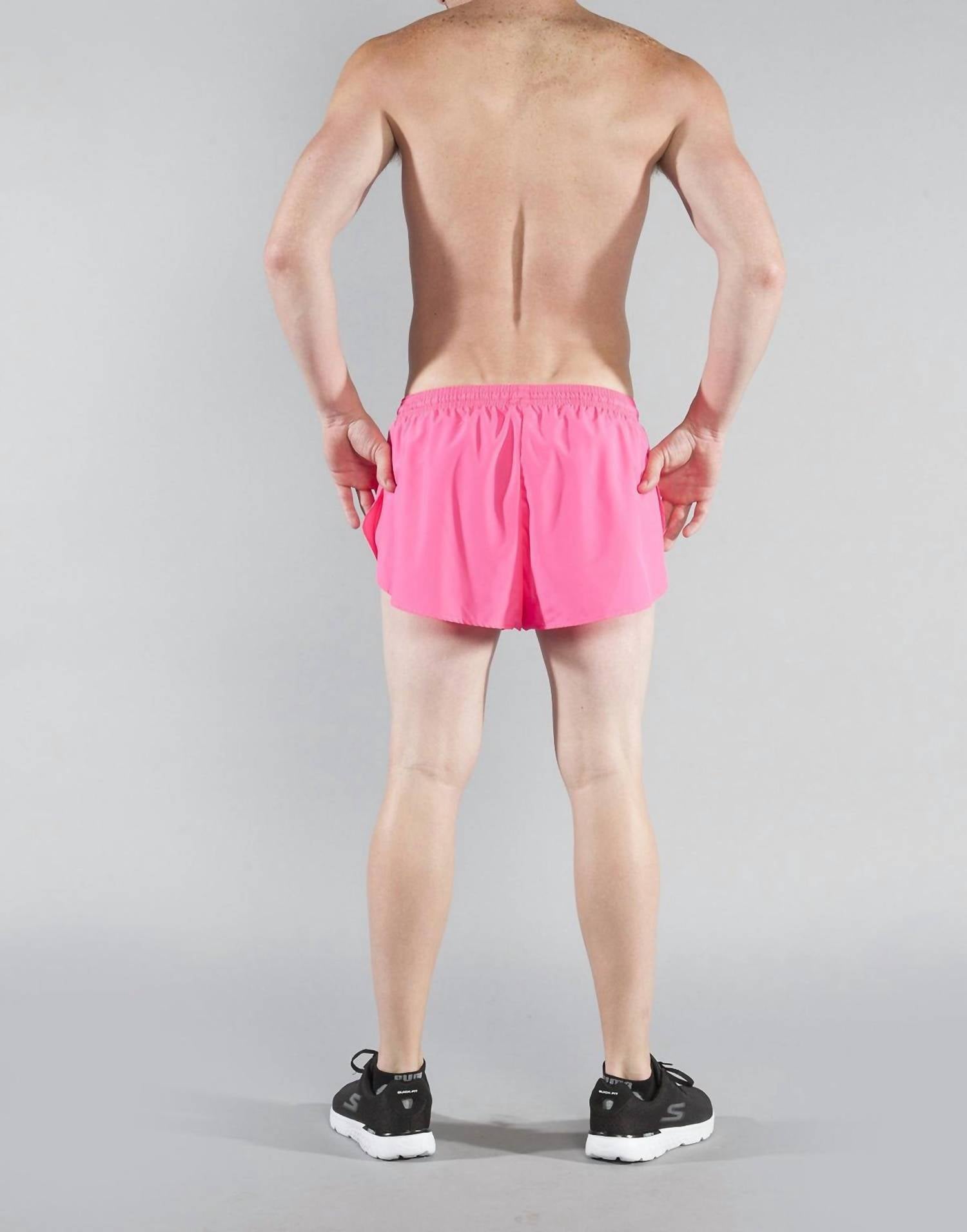 1" Elite Split Short In Hot Pink