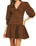 Alex Belted Mini Dress In Coco