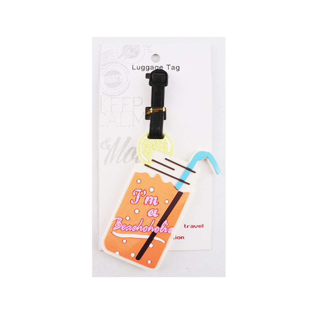 12PCS - Summer Theme Sun Drink Luggage Bag Tags