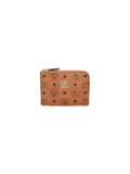 "Aren" Zip Coin Purse, In Brown "Visetos"