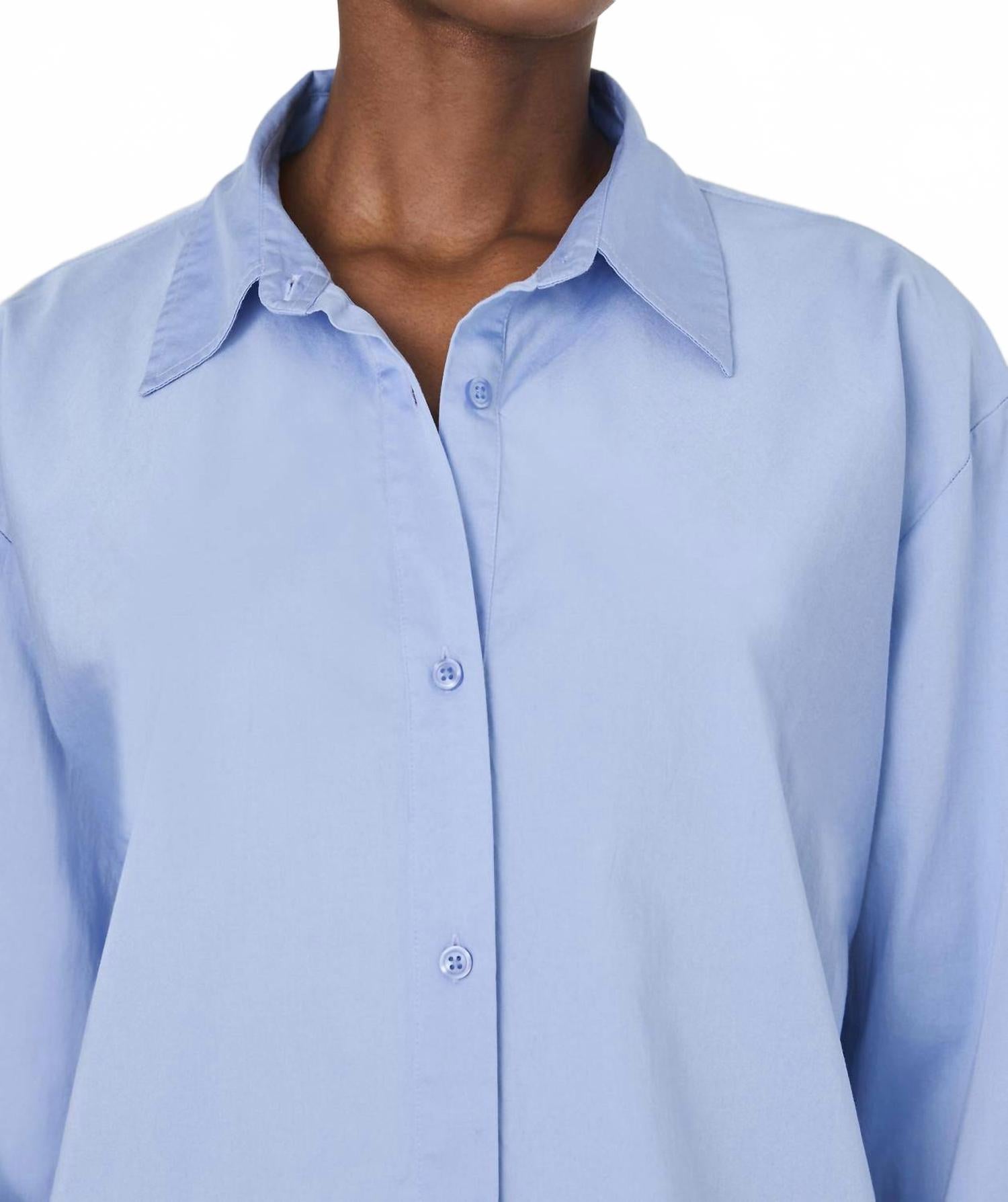 Alexis Oversized Shirt In Oxford Blue