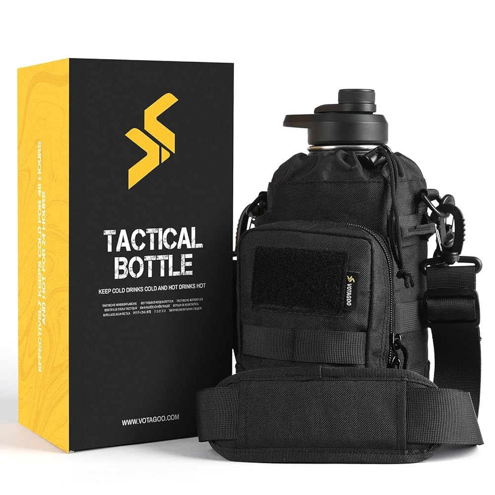 64Oz Tactical Water Bottle -Black