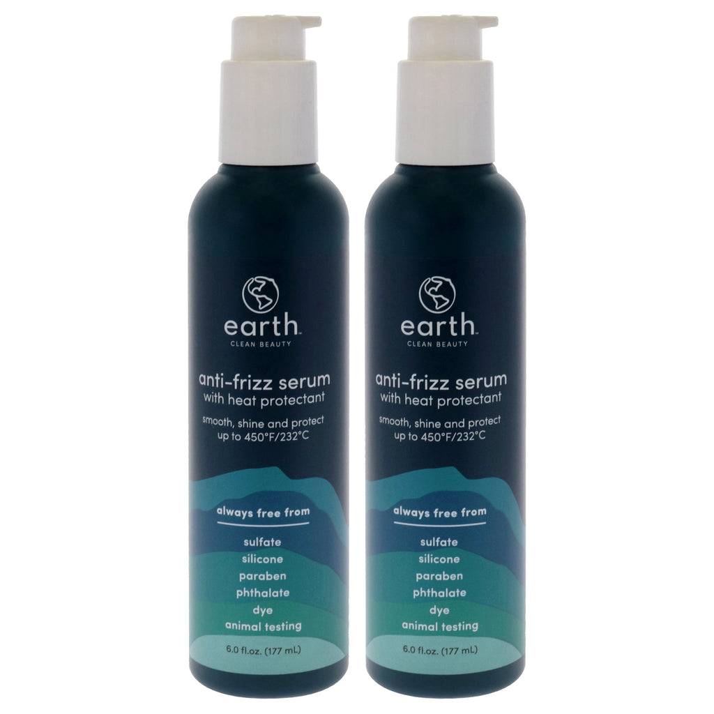 Anti-Frizz Serum With Heat Protectant by Earth for Unisex - 6 oz Treatment - Pack of 2